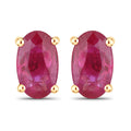 14K Solid Gold Ruby Stud Earrings — 0.54ct