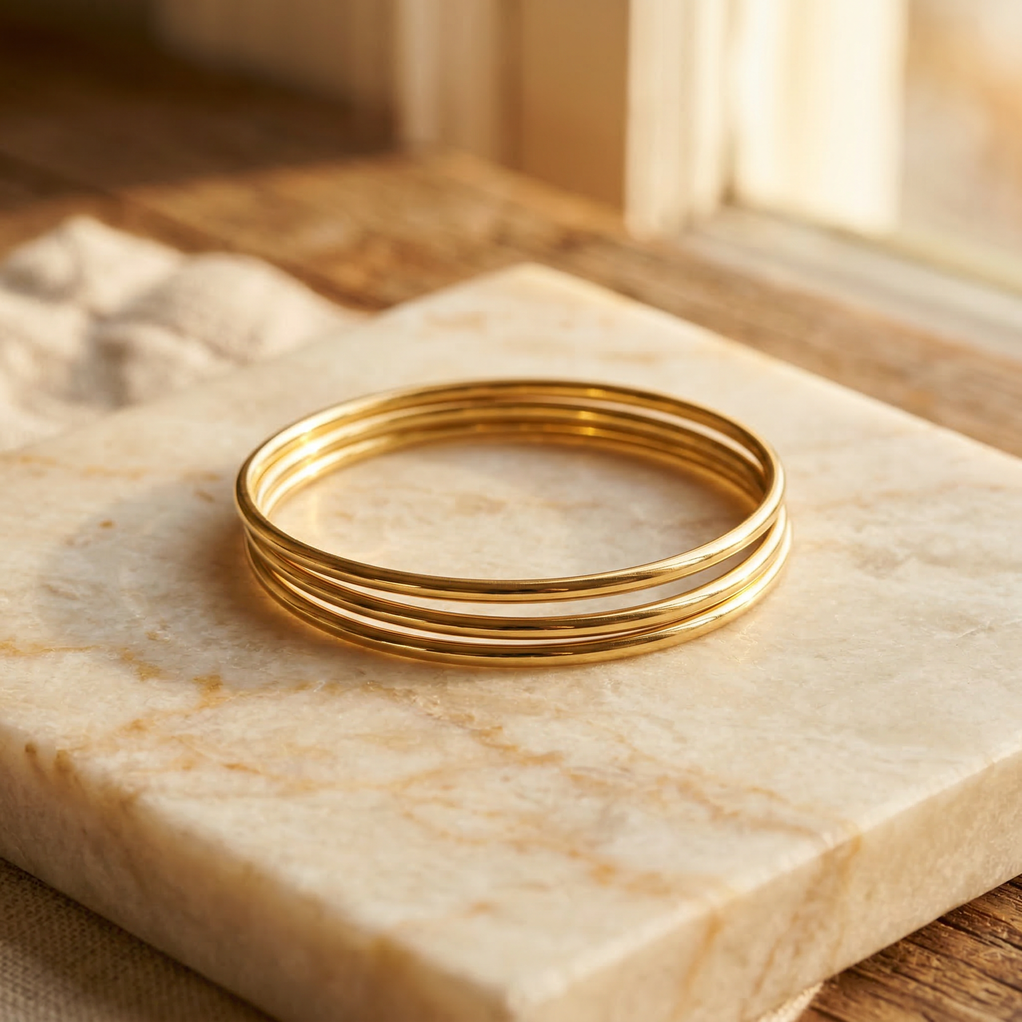 Castemark Stacking Bangles Vermeil - Gold Jewelry