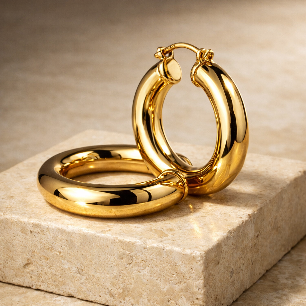 Classic Hoops 14K