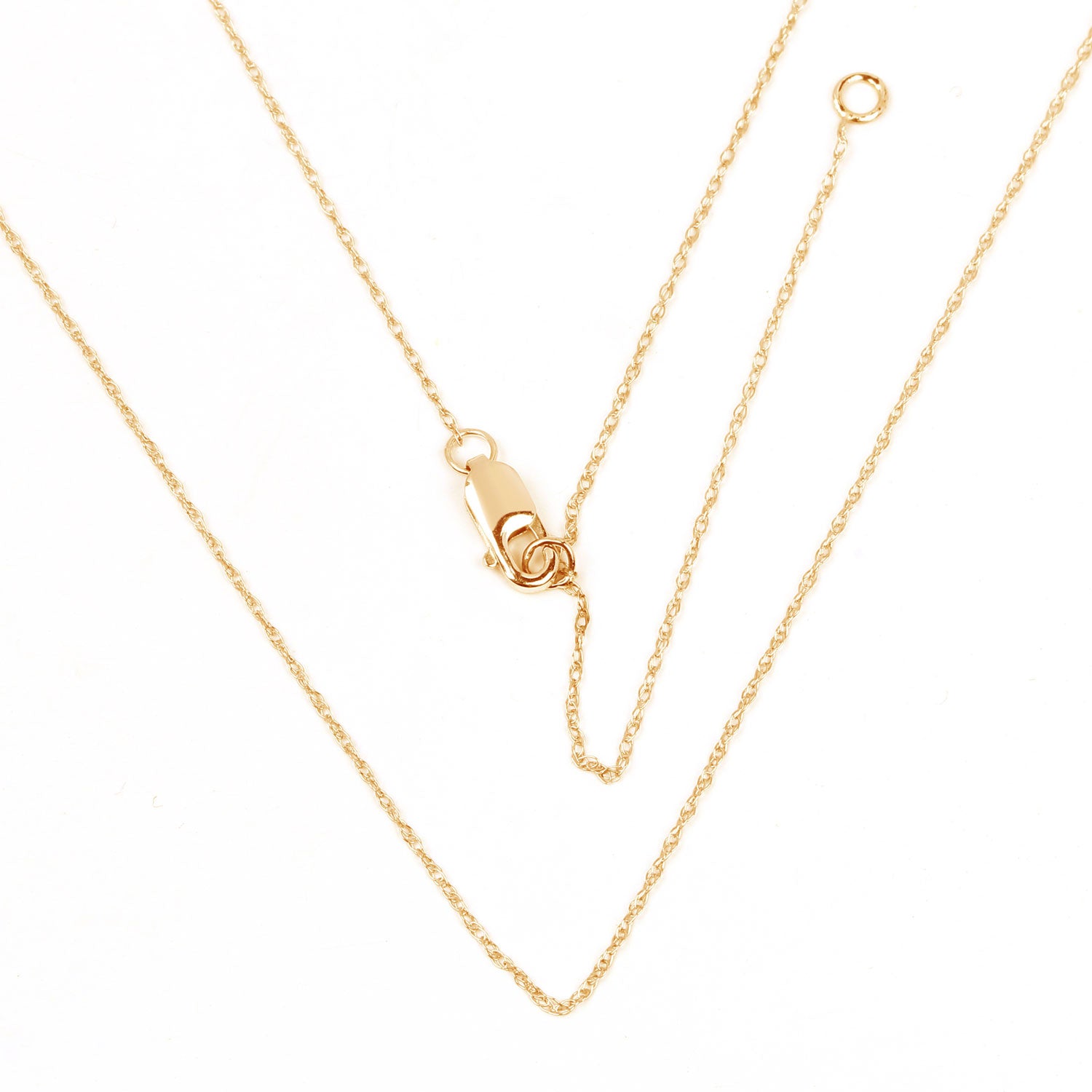14K Solid Gold Rope Chain Necklace - Yellow Gold
